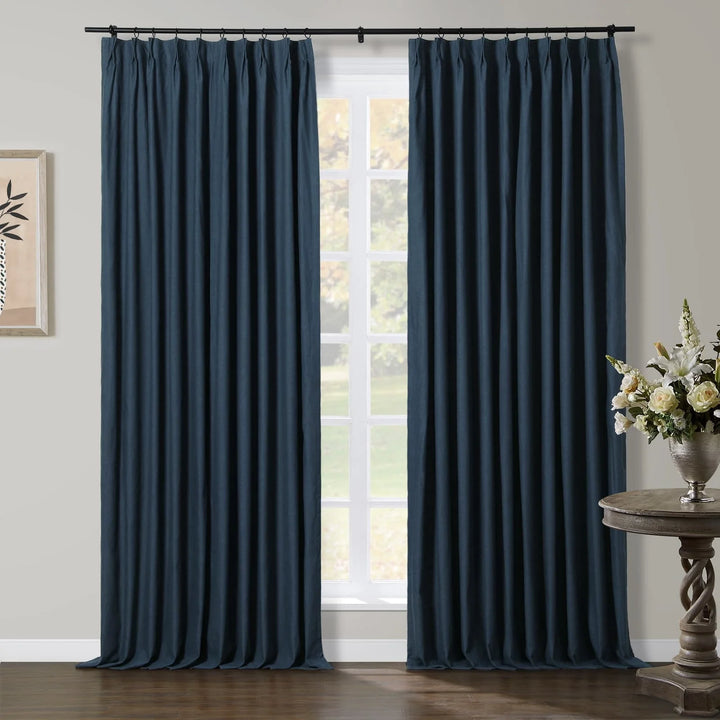 Liz Linen Curtains & Drapes Pleated