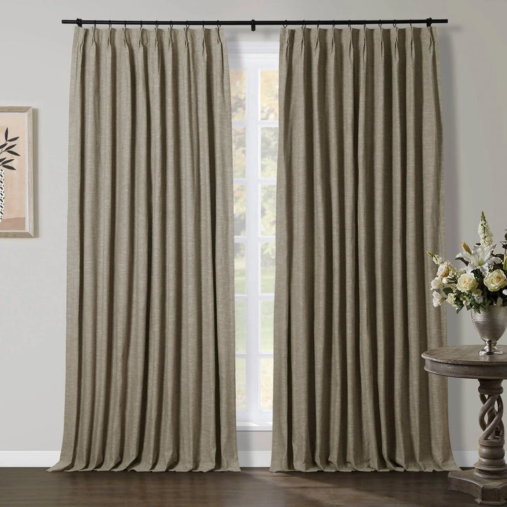 Liz Linen Curtains & Drapes Pleated