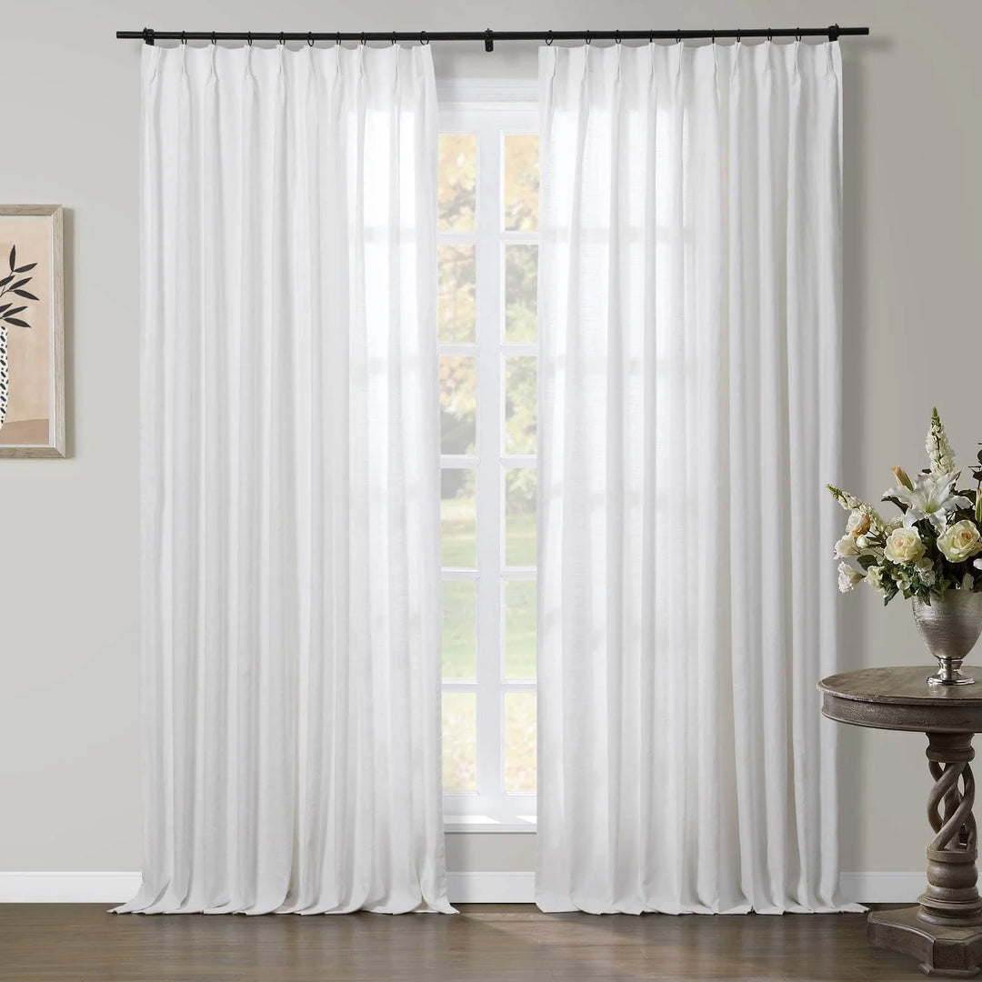 Liz Linen Curtains & Drapes Pleated