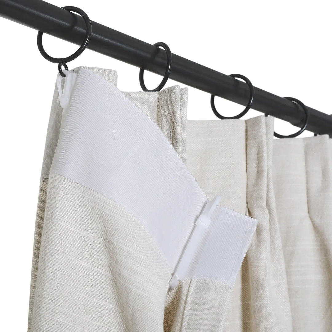 Liz Linen Curtains & Drapes Pleated