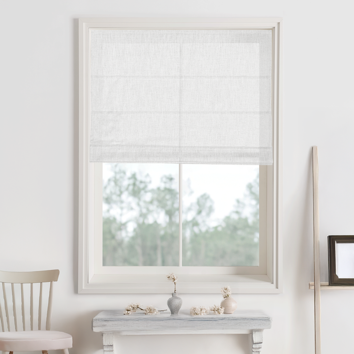 Kelly Linen Blackout Roman Shades & Blinds | Fold