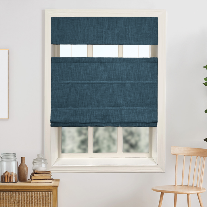 Kelly Linen No-Drill Roman Shades & Blinds | Top Down Bottom Up
