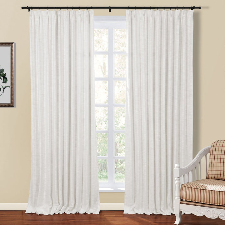 Kelly Flax Linen Curtains & Drapes Pleated