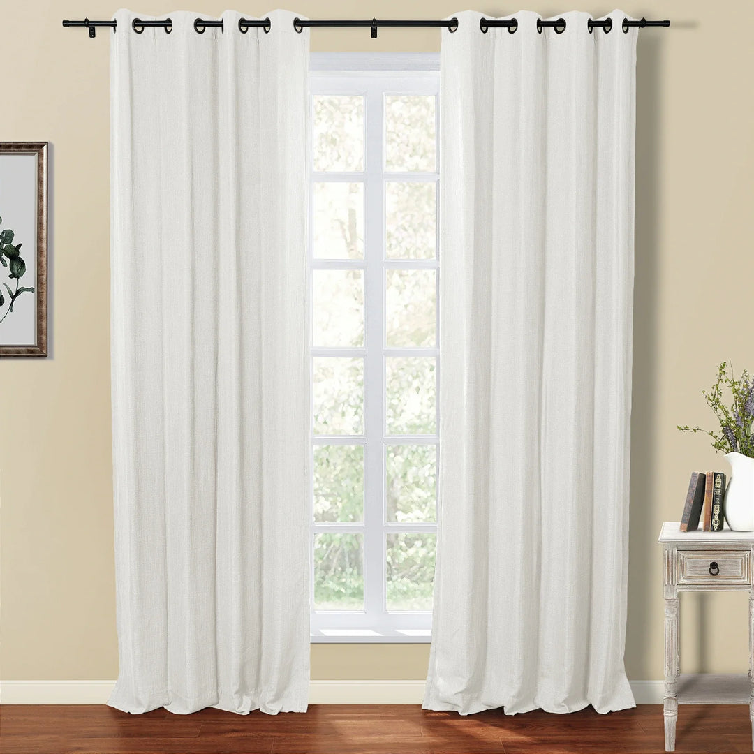 Kelly Faux Linen Curtains & Drapes Grommet