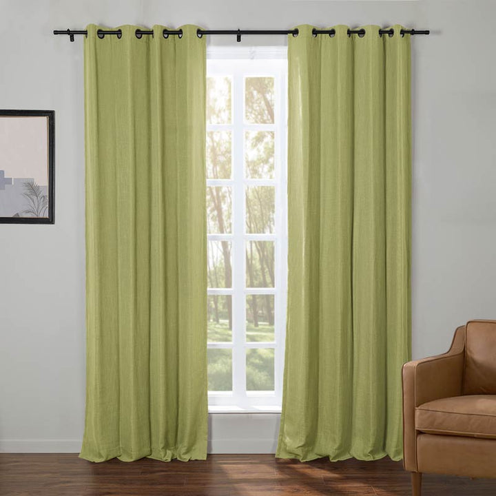 Kelly Faux Linen Curtains & Drapes Grommet