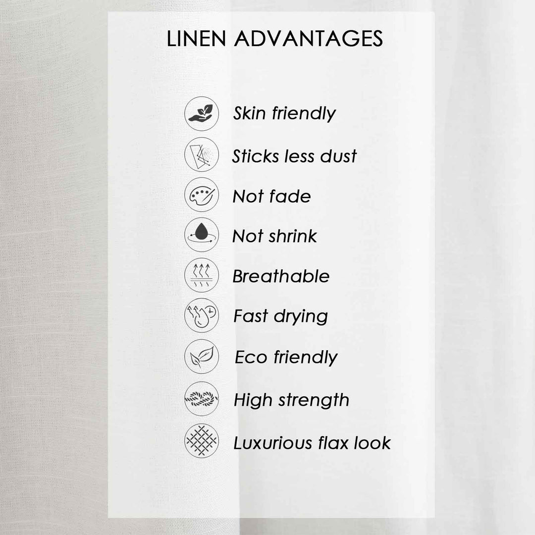 Jenna Linen Curtains & Drapes Grommet