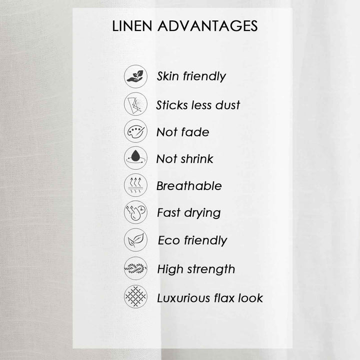 Jenna Linen Curtains & Drapes Grommet