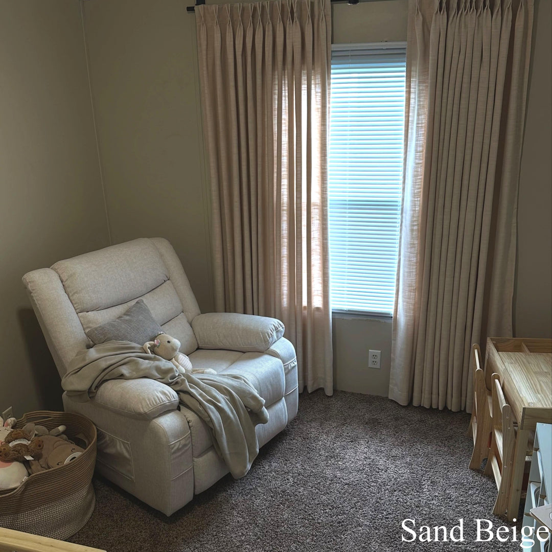 Lily Linen Curtains & Drapes Pleated
