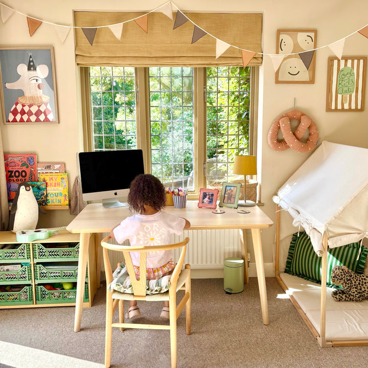 Lily Linen Flame Retardant Roman Shades & Blinds | Plain Fold