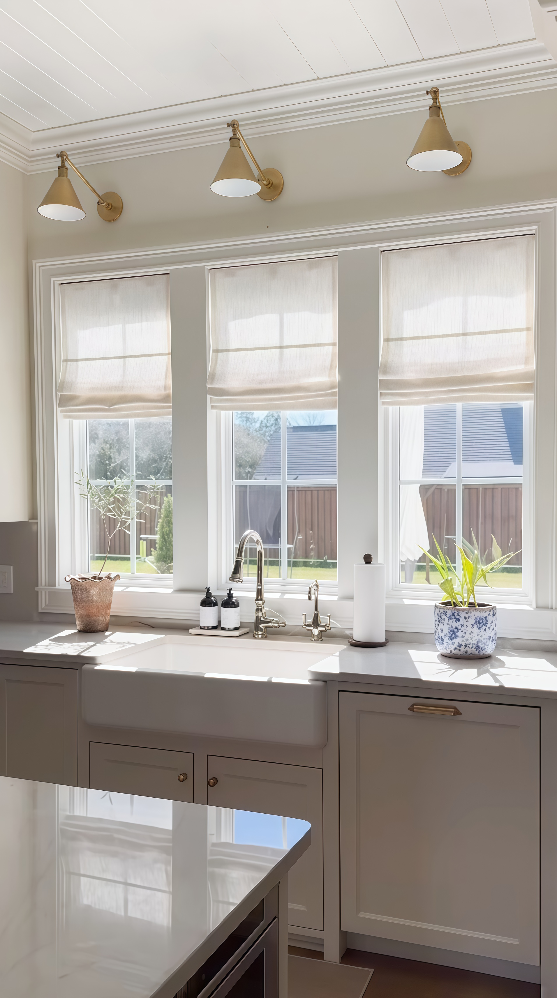 Lily Linen Roman Shades & Blinds | Plain Fold