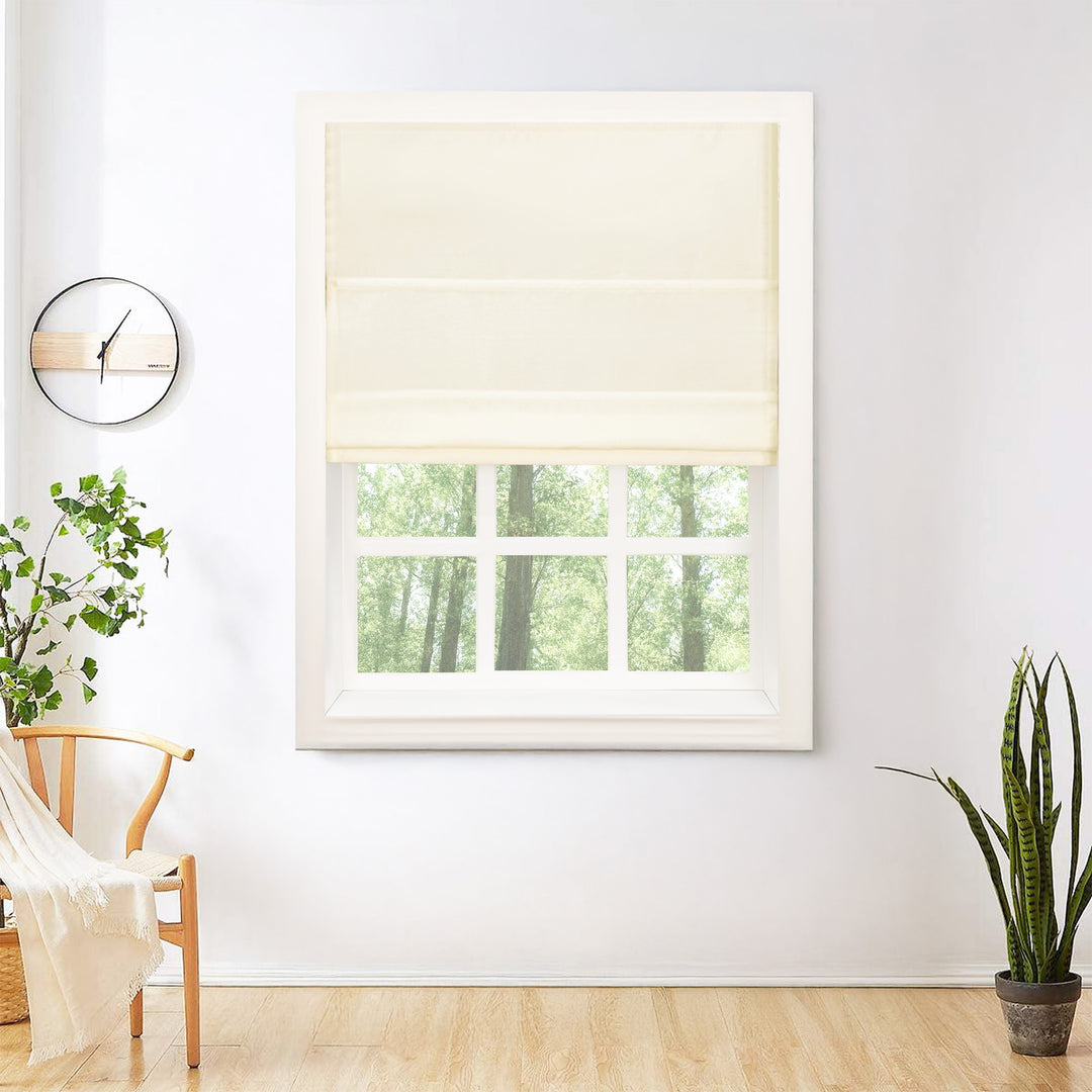 Mona Luxurious Silk Roman Shades & Blinds