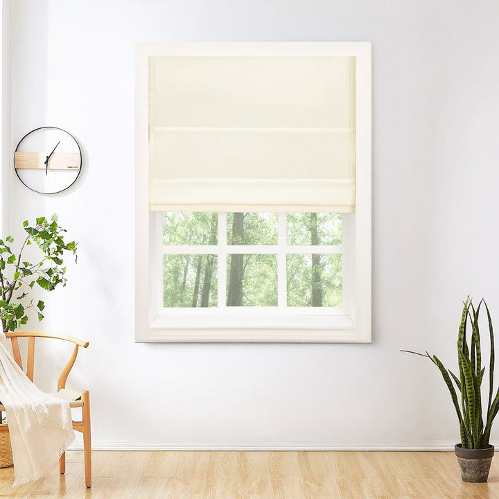 Mona Luxurious Silk Roman Shades & Blinds