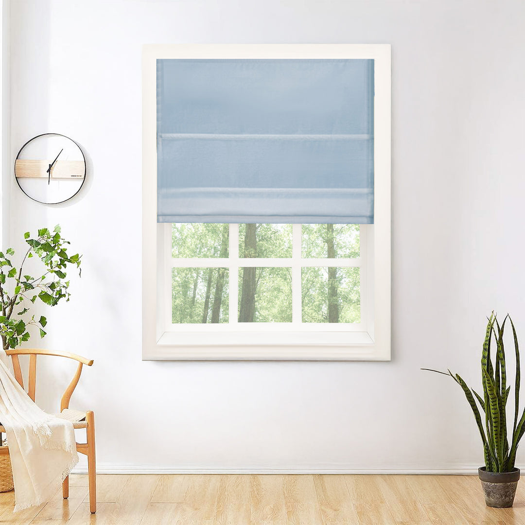 Mona Luxurious Silk Roman Shades & Blinds