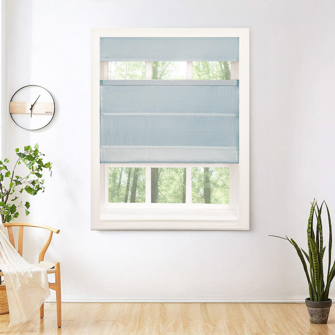 Mona Luxurious Silk Roman Shades & Blinds | Top Down Bottom Up