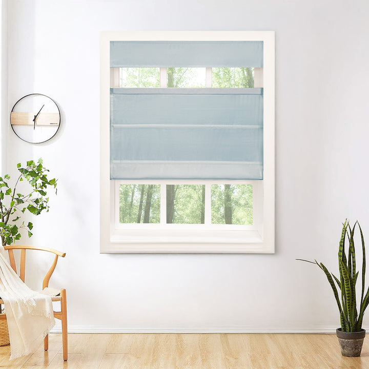 Mona Luxurious Silk Roman Shades & Blinds | Top Down Bottom Up