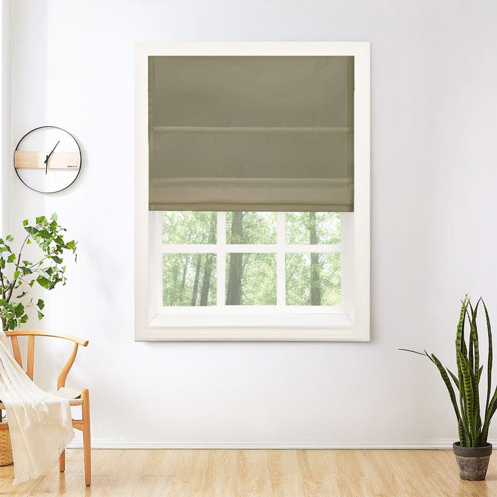 Mona Luxurious Silk Roman Shades & Blinds