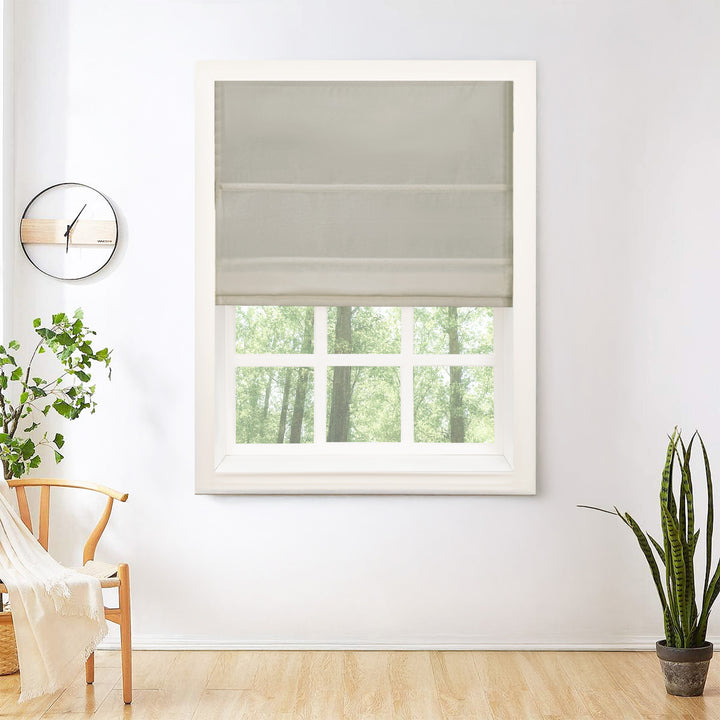 Mona Luxurious Silk Roman Shades & Blinds