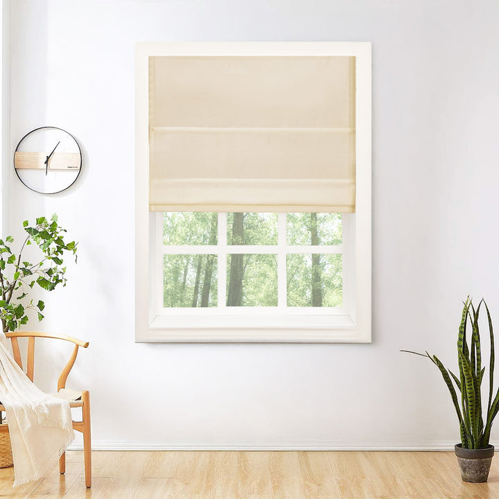 Mona Luxurious Silk Roman Shades & Blinds