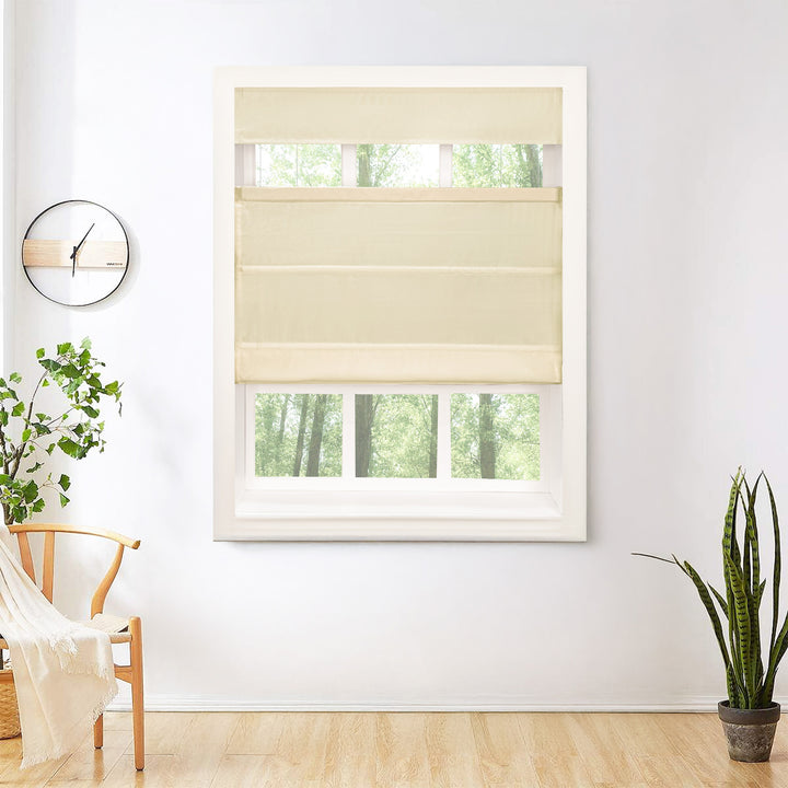 Mona Luxurious Silk Roman Shades & Blinds | Top Down Bottom Up
