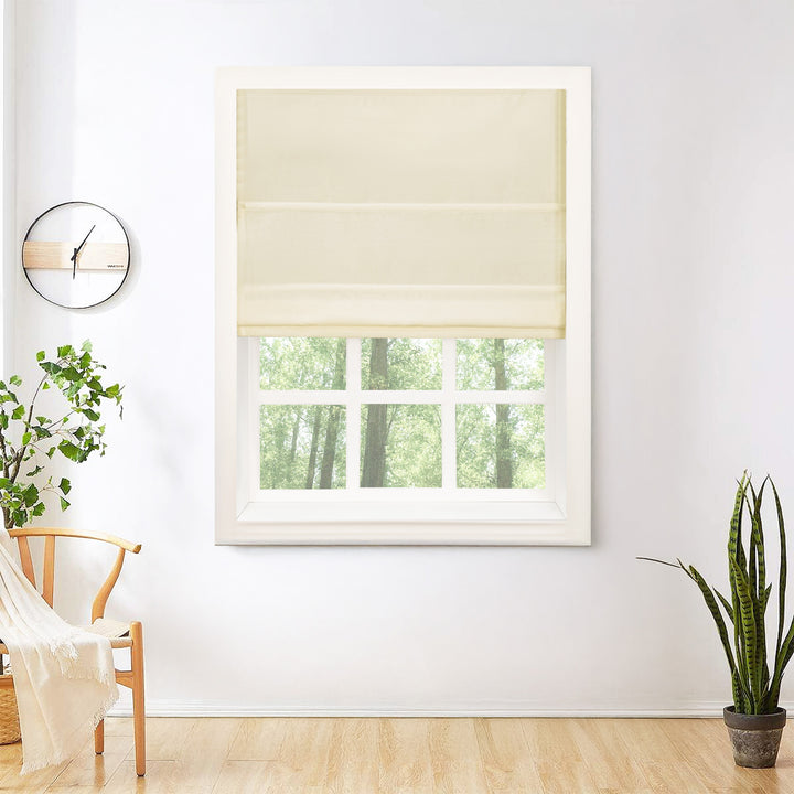 Mona Luxurious Silk Roman Shades & Blinds