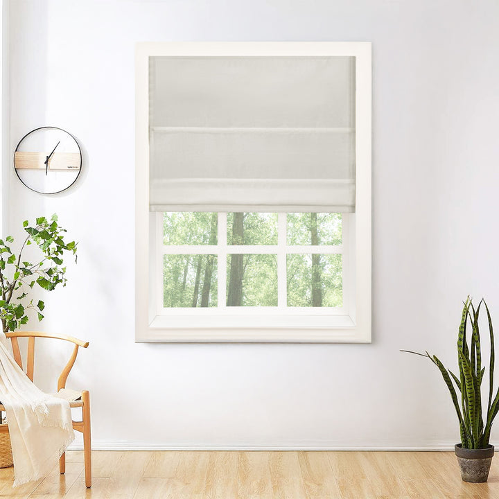 Mona Luxurious Silk Roman Shades & Blinds
