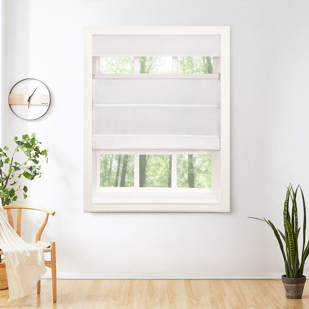Mona Luxurious Silk Roman Shades & Blinds | Top Down Bottom Up