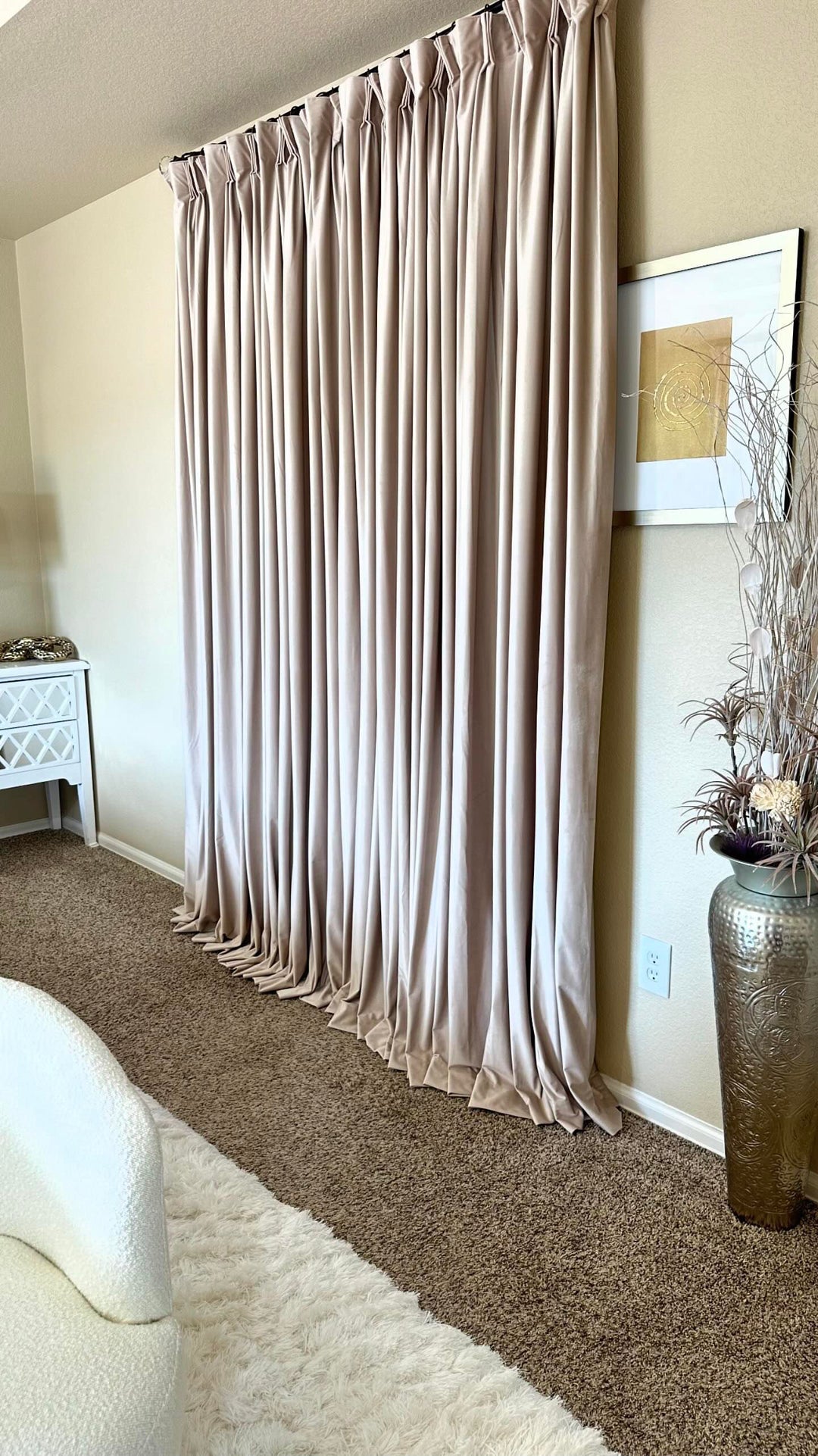 Maillard Velvet Curtains & Drapes Pleated