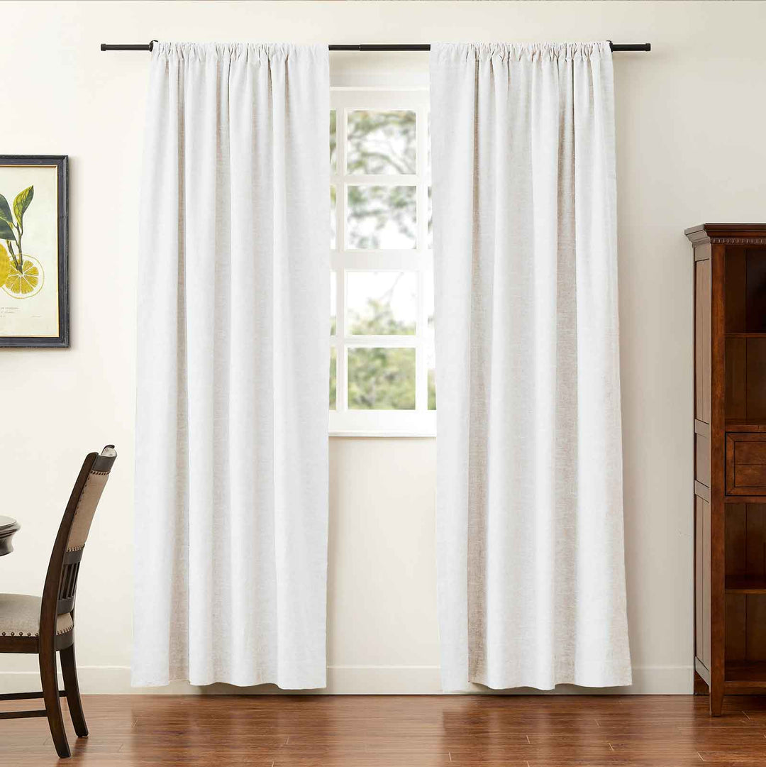 Jenna Linen Curtains & Drapes Soft Top