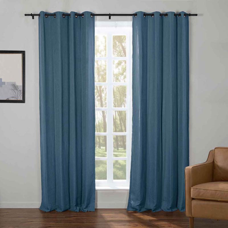 Kelly Faux Linen Curtains & Drapes Grommet