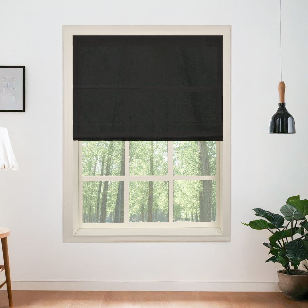 Belgian Flax Linen Roman Shades & Blinds