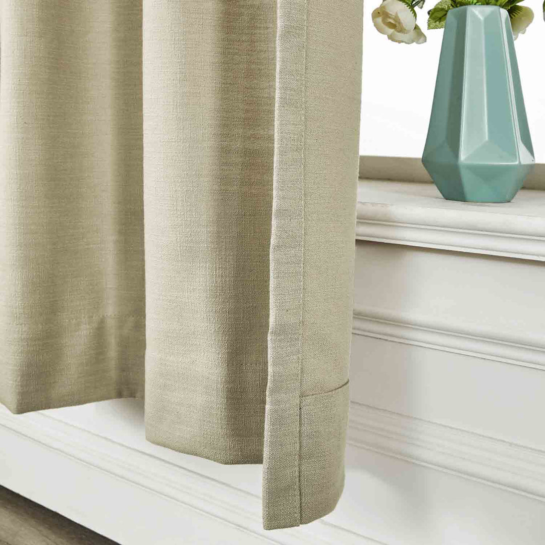 Bella Cotton Blend Curtains & Drapes Pleated