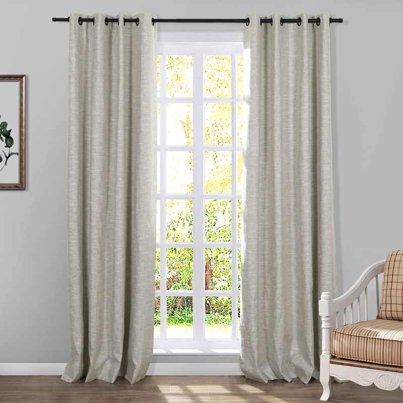 Jenna Linen Curtains & Drapes Grommet