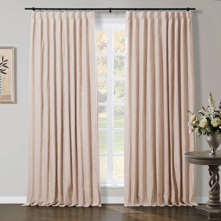 Liz Linen Curtains & Drapes Pleated