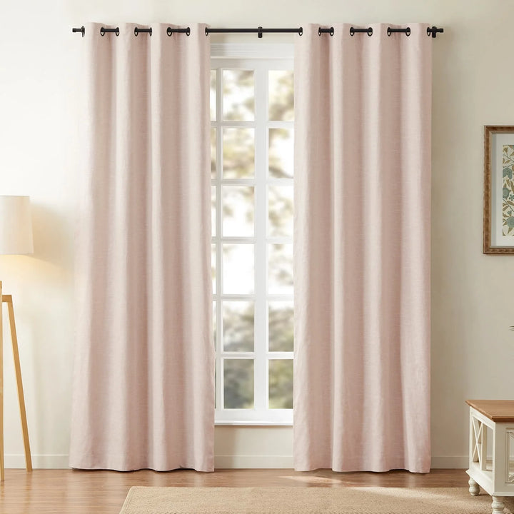 Jenna Linen Curtains & Drapes Grommet