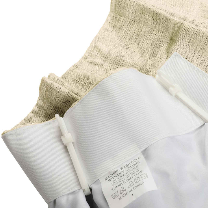 Kelly Flax Linen Curtains & Drapes Pleated