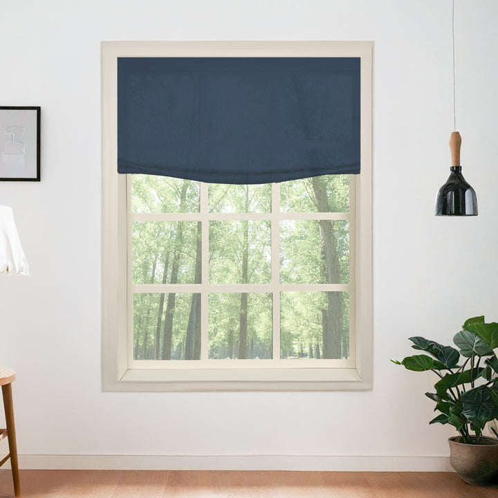 Belgian Flax Linen Roman Shades & Blinds | Relaxed