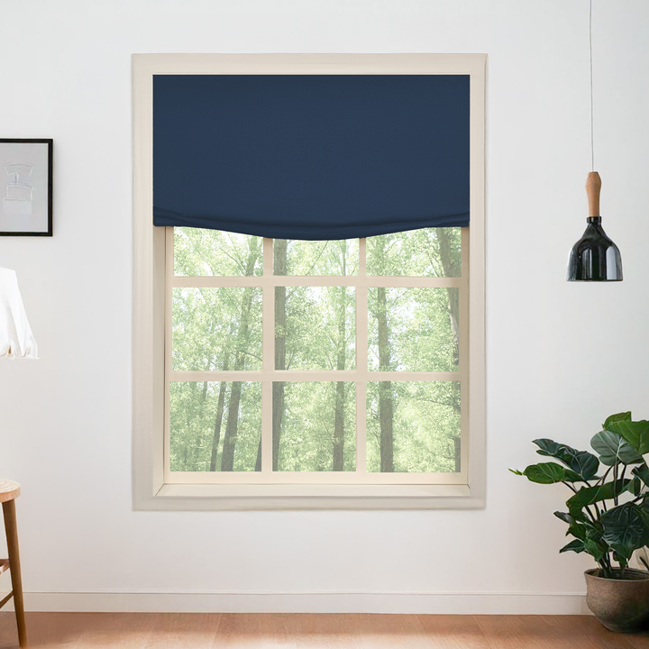 Belgian Flax Linen Roman Shades & Blinds | Relaxed
