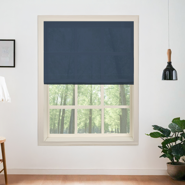 Belgian Flax Linen Roman Shades & Blinds