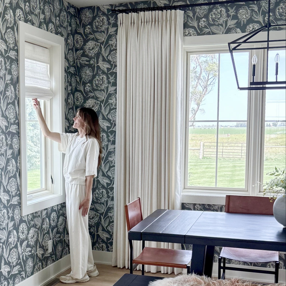 Ramie Woven Bamboo Blinds & Shades | Beige White