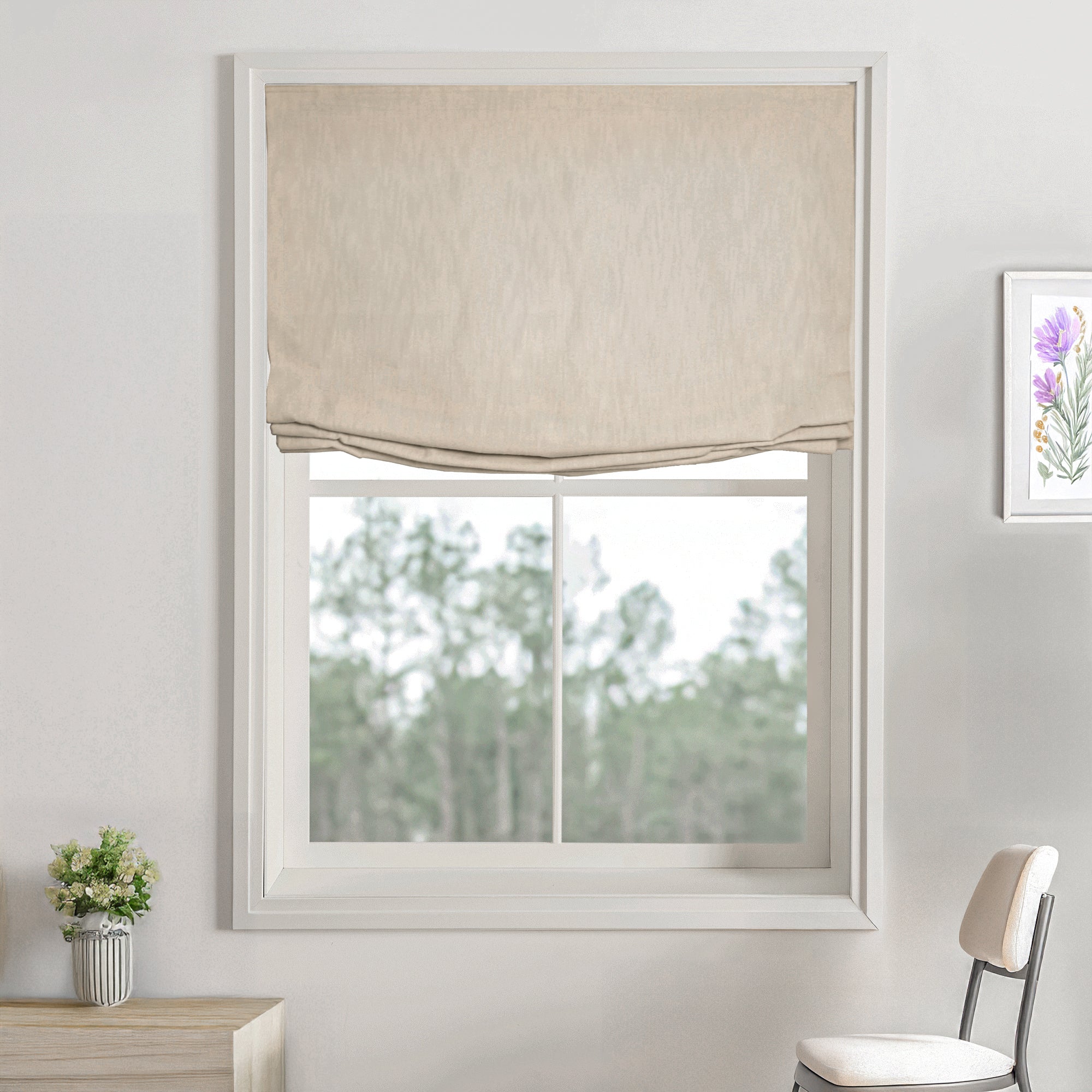 Cove Cotton Roman Shades & Blinds | Relaxed