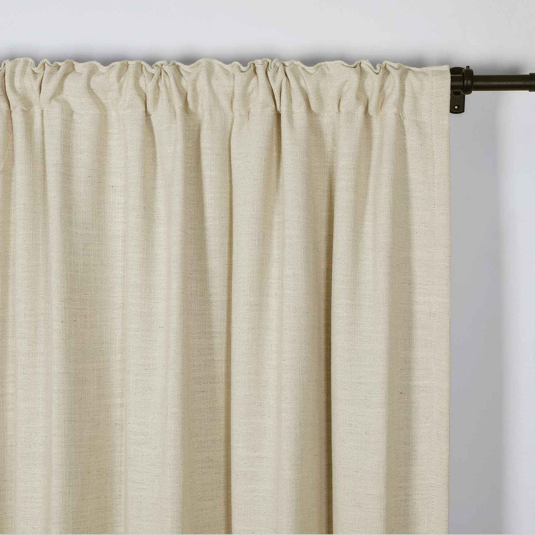 Kelly Linen Blend Curtains & Drapes Soft Top