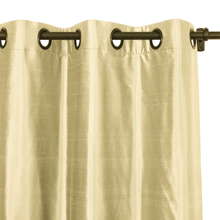 Lora Premium Silk Curtains & Drapes Grommet