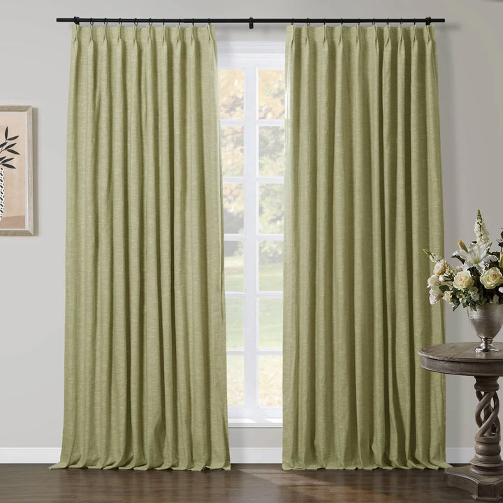 Jenna Linen Curtains & Drapes Pleated