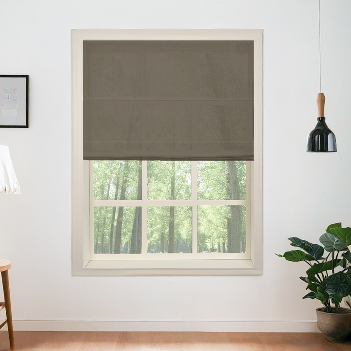 Belgian Flax Linen Roman Shades & Blinds