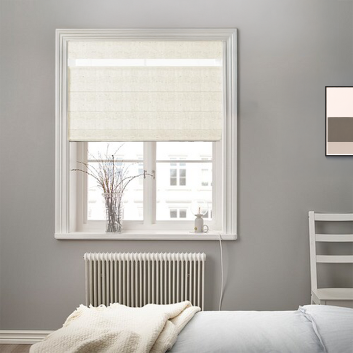 Kelly Linen Roman Shades & Blinds | Top Down Bottom Up