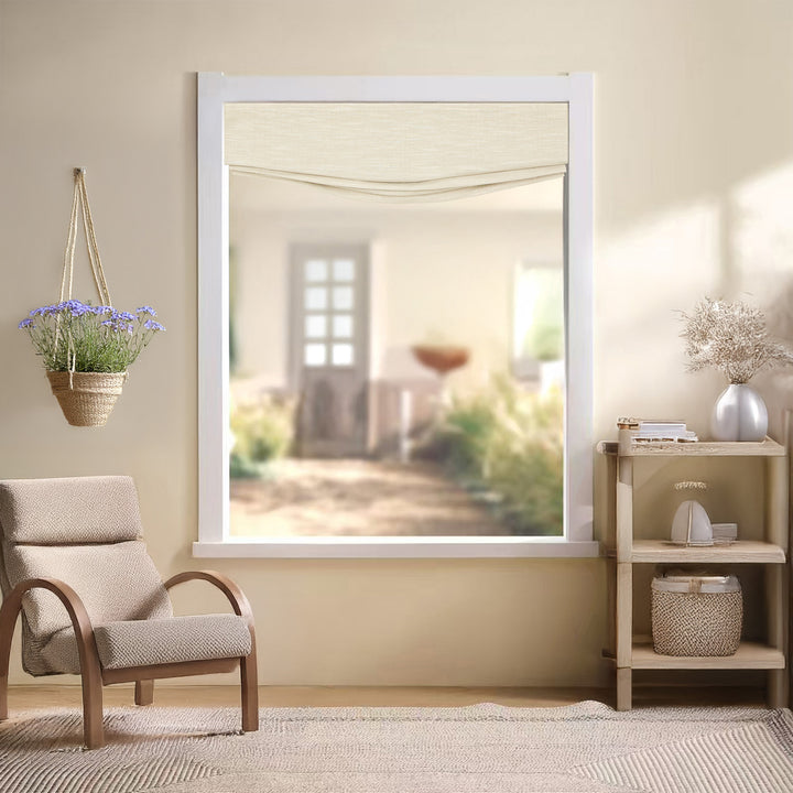 Jenna Linen Roman Shades & Blinds | Relaxed