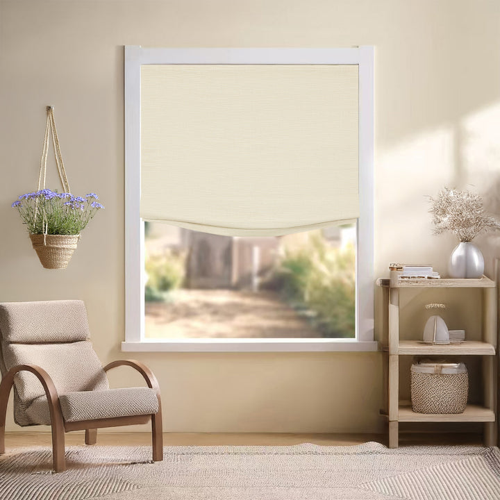 Jenna Linen Roman Shades & Blinds | Relaxed