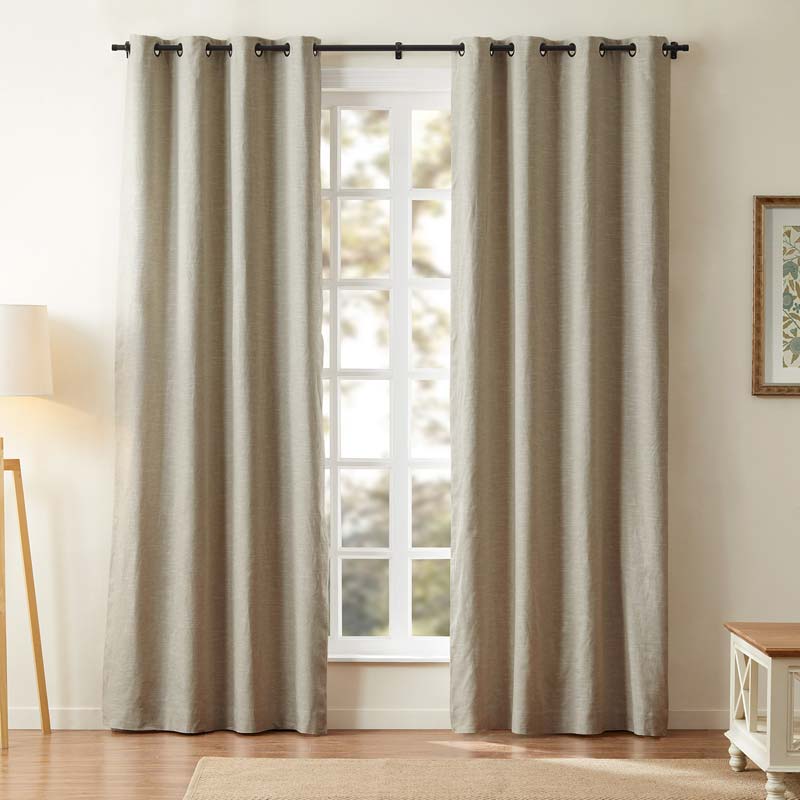 Jenna Linen Curtains & Drapes Grommet