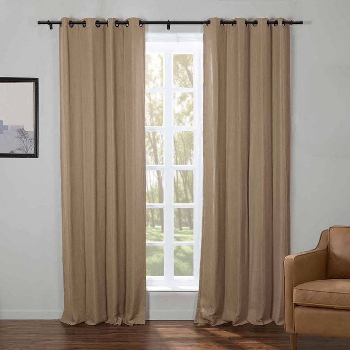 Kelly Faux Linen Curtains & Drapes Grommet