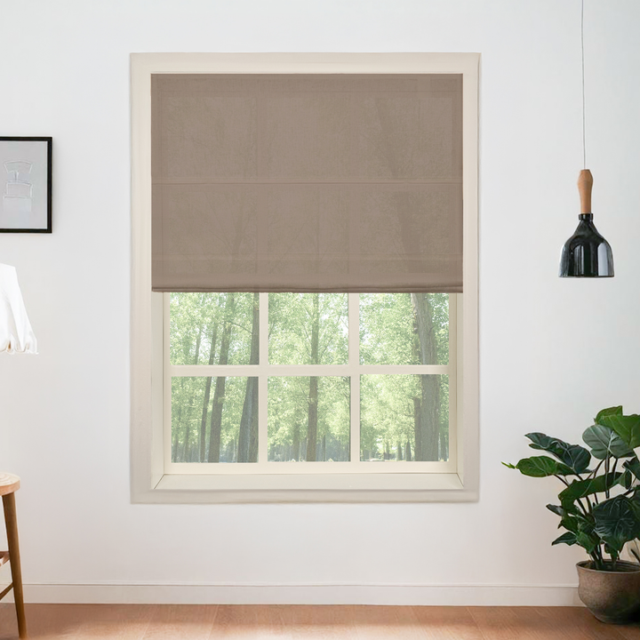 Belgian Flax Linen Roman Shades & Blinds